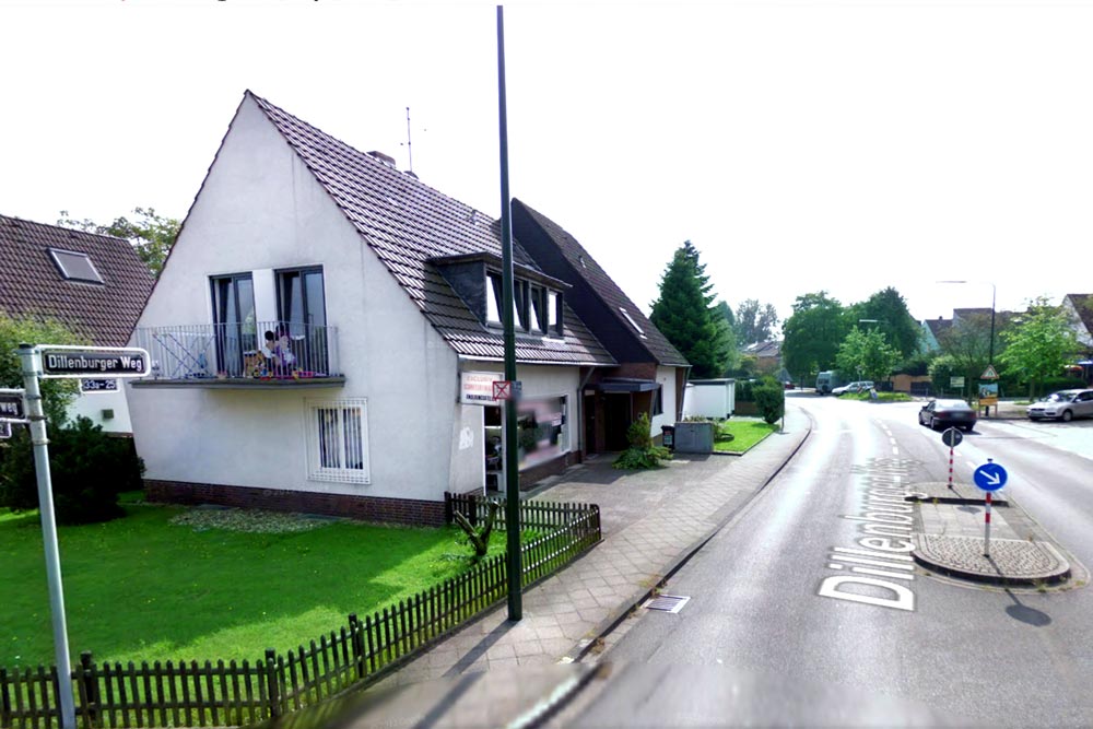 Eingangsbereich der Schneiderei in Düsseldorf Eller - Barrierefrei zugänglich